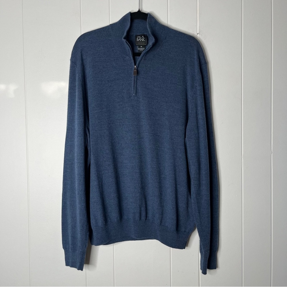 Jos. A. Bank Traveler Collection Tailored Fit Merino Wool 1/4-Zip Sweater XXL